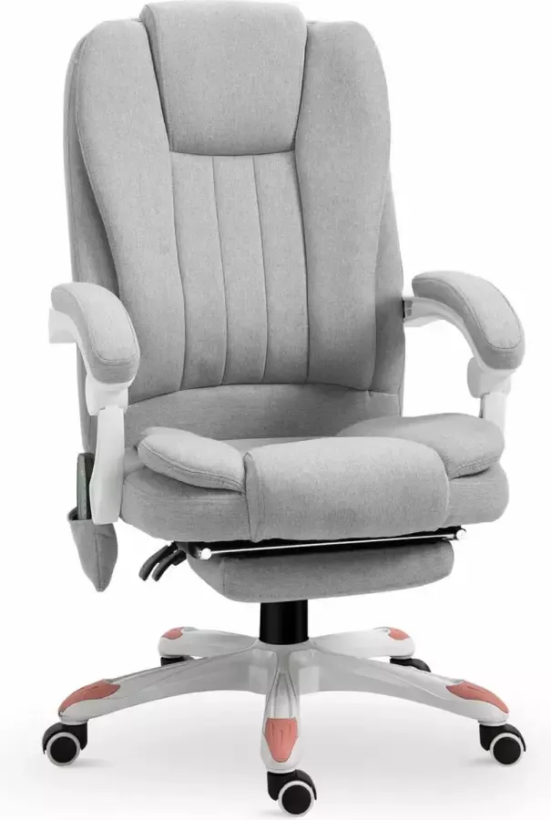 Vinscetto Vinsetto Massagestoel bureaustoel gaming stoel polyester schuimstof nylon grijs 921-272