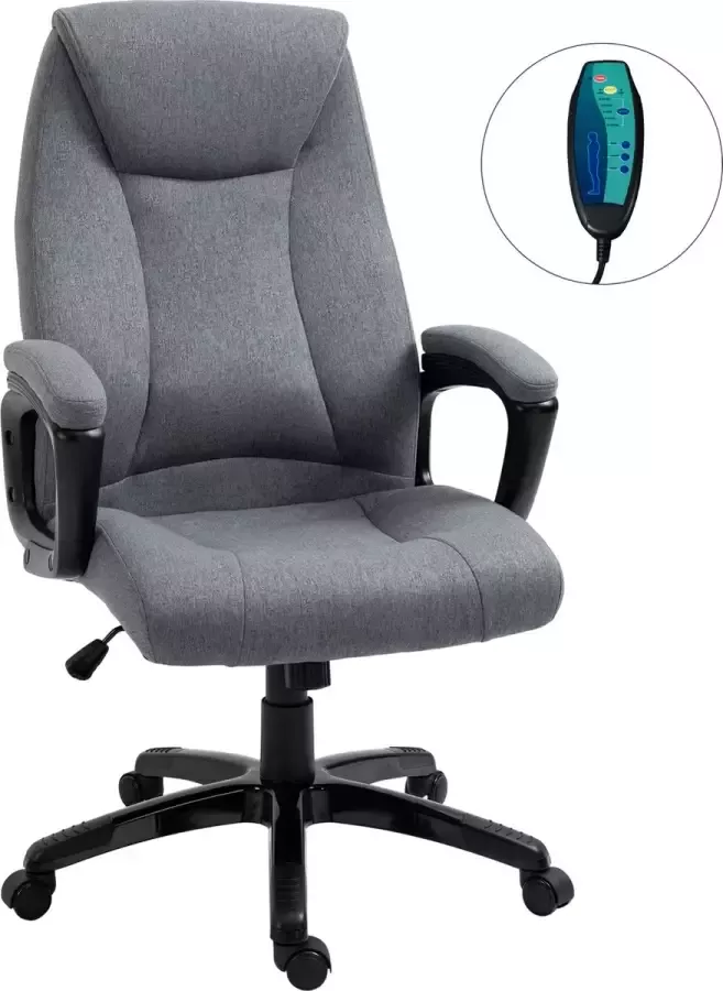 Vinscetto Vinsetto Massagestoel directiestoel gamingstoel draaistoel kantoorstoel massage grijs 921-268