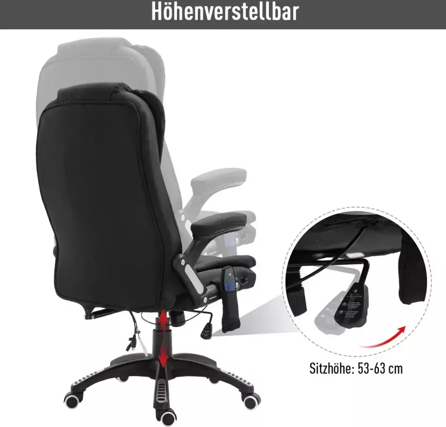 Vinscetto Vinsetto Massagestoel directiestoel gamingstoel draaistoel massage bureaustoel 921-171V90 - Foto 2