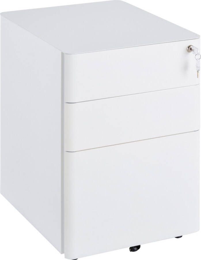 Vinscetto Vinsetto Rolcontainer verrijdbare archiefkast met 3 laden kantoorkast staal 924-006 - Foto 7