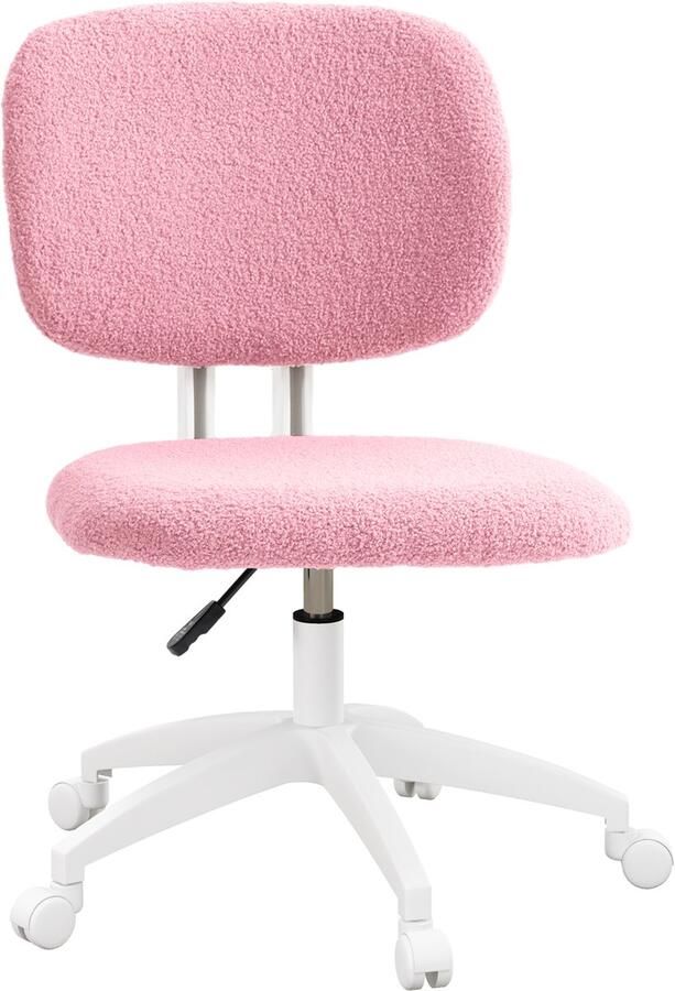 Vinsetto Bureaustoel Hoogteverstelbaar met bekleding Roze