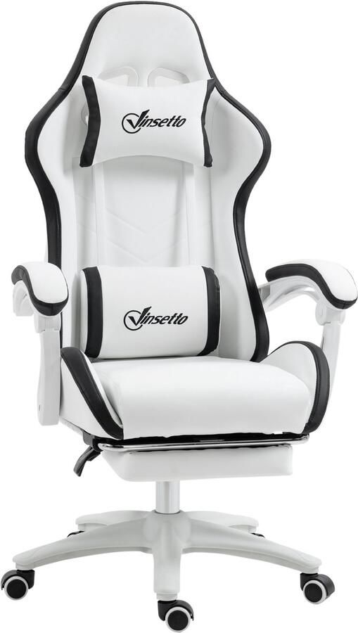 Vinsetto Gaming Chair Synthetische bekleding 65x65x129cm Zwart