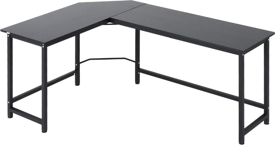 Vinsetto L-vormig Bureau 168L x 120B x 75H cm Zwart