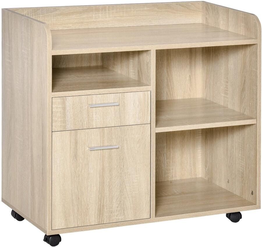 Vinsetto VidaLuxe Mobiele Kantoor Kast Mobiele Tafel Kantoor Kantoorkast Archiefkast Mobiele Archiefkast Opbergkast Opbergkasten Binnen Opbergkist Kast Kastje Opberg Kast Opbergkastje Organizer Organizers Garderobe Kast