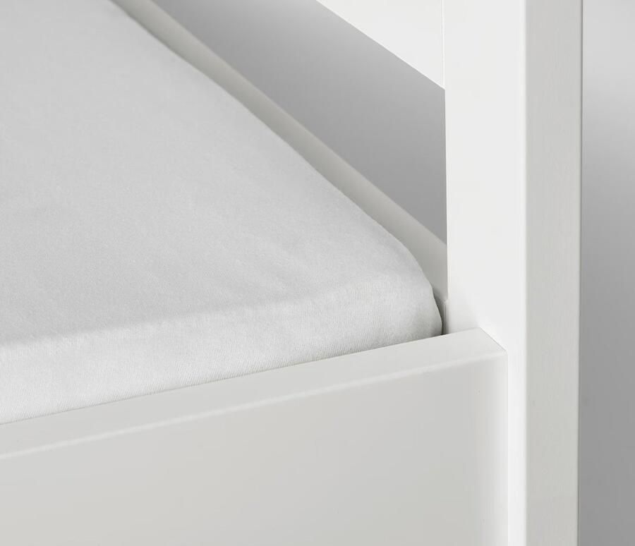 Viola Broderie & Boutique Wit hoeslaken voor queensize bed White fitted sheet for Queen size Bed- 160 x 200 cm