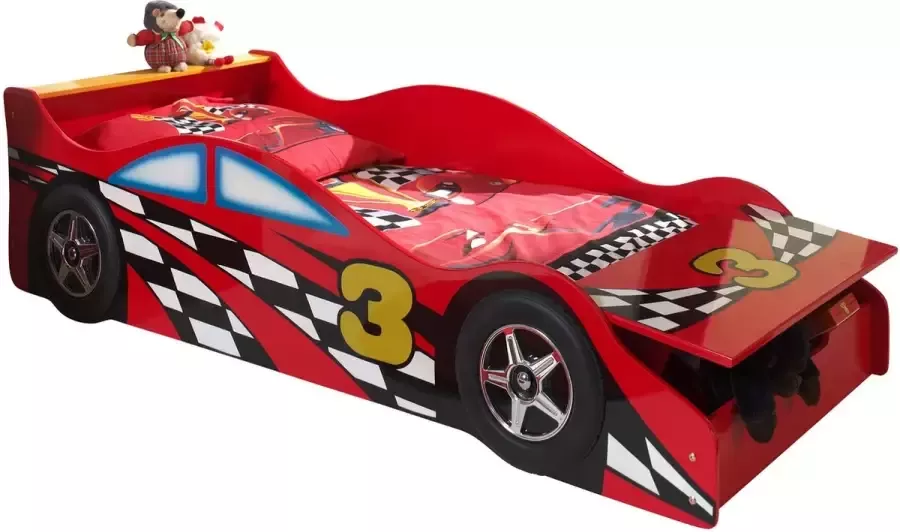 Vipack Autoledikant Racer inclusief opbergruimte aan de voorkant met lattenbodem MDF gelakt - Foto 4