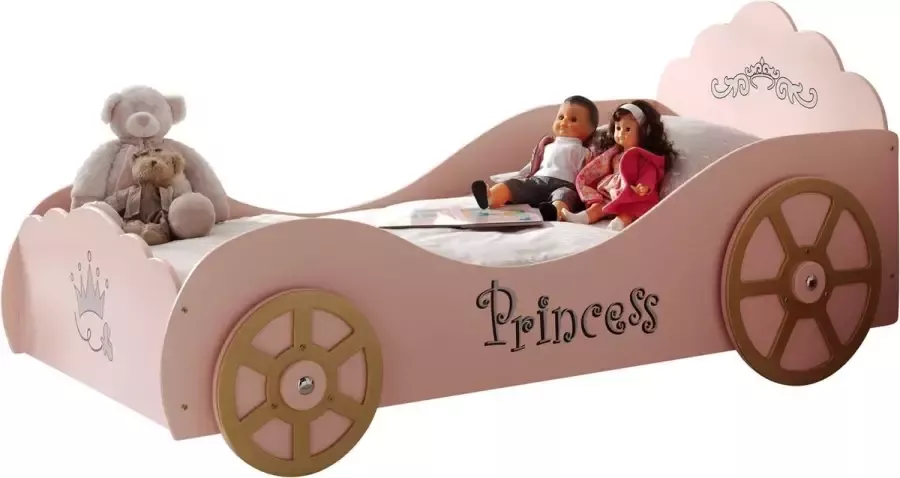 Vipack autobed Princess Pinky roze 90 4x106 8x210 cm Leen Bakker - Foto 2