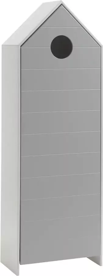 Vipack Bed Casami met 1-deurs kast 70 x 140 cm wit+grijs