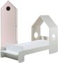Vipack Bed Casami met 1-deurs kast 90 x 140 cm wit roze - Thumbnail 2