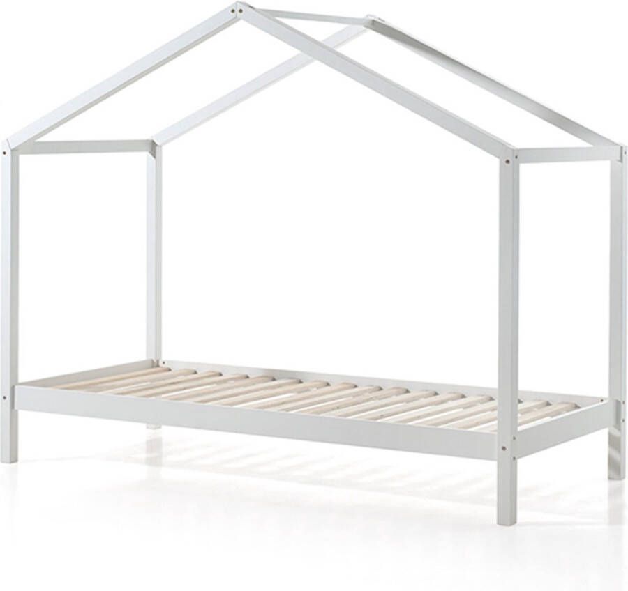 Vipack Bed Dallas als huis Kinderbed 90 x 200 cm Wit