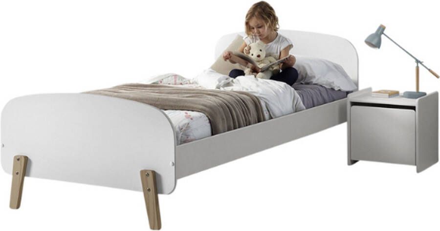 Vipack Bed Kiddy inclusief nachtkast 90 x 200 cm wit