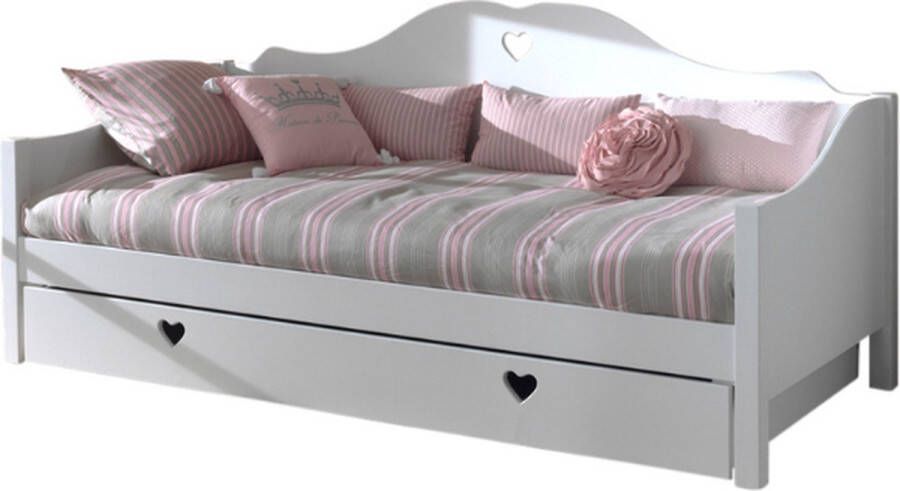 Vipack Bedbank Amori 90x200cm met bedlade Wit