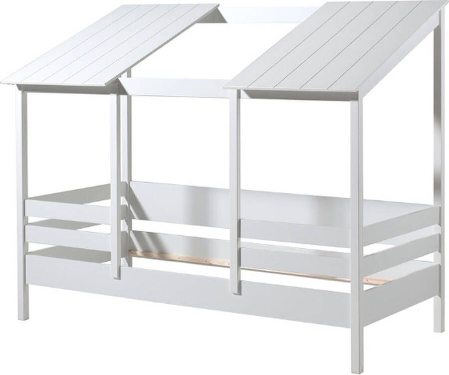 Vipack Deze Housebed-combinatie bevat een huisbed 09 dak en een rol-lattenbodem 16s