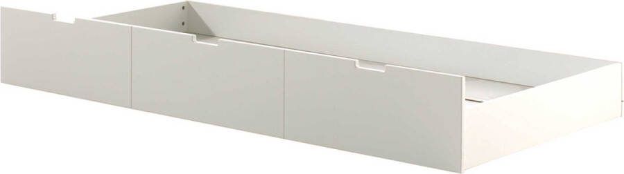Vipack EMOB Bedlade Maggie 90 x 200cm dennenhout wit Bedlades Wit Hout Bedlades Op voorraad