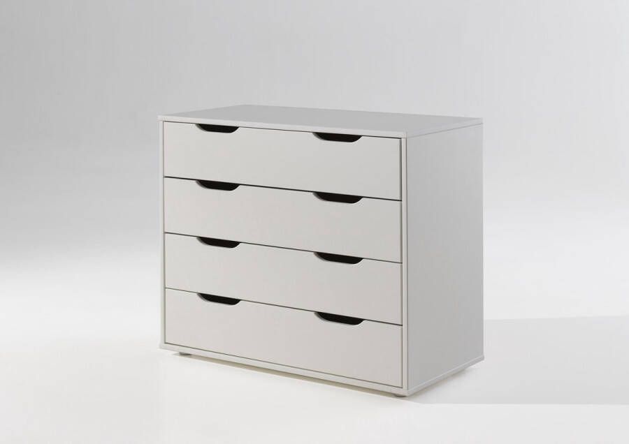 Vipack Commode 4 laden Pino Scott 85 5 x 71 8 x 43 3 cm wit
