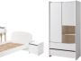 Vipack Complete slaapkamer Kiddy met nachtkast en kast 90 x 200 cm wit - Thumbnail 1