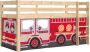 Vipack Halfhoogslaper Charlotte met bedtent Fire Truck dennenhout - Thumbnail 1