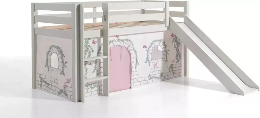 Vipack Hoogslaper Pino speelbed massief dennenhout stevig gebouwd 3 corpuskleuren om uit te kiezen