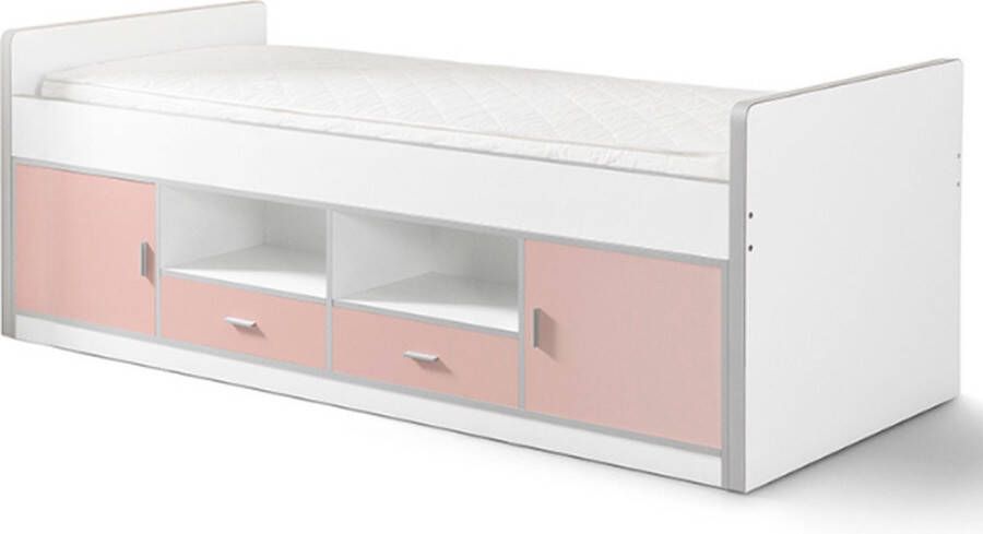 Vipack Kajuitbed+3-deurs kleerkast Bonny roze