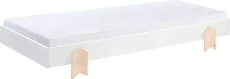 Vipack Kinderledikant Modulo Tienerbed 1-persoons stapelbed met poten in pijl-look - Foto 5
