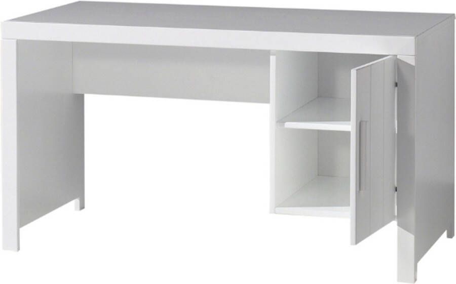 Vipack Deze ERIK combinatie in wit bestaat uit een bed (90x200) met bijhorend nachtkastje 3-deurs kleerkast bureau en boekenkast - Foto 2