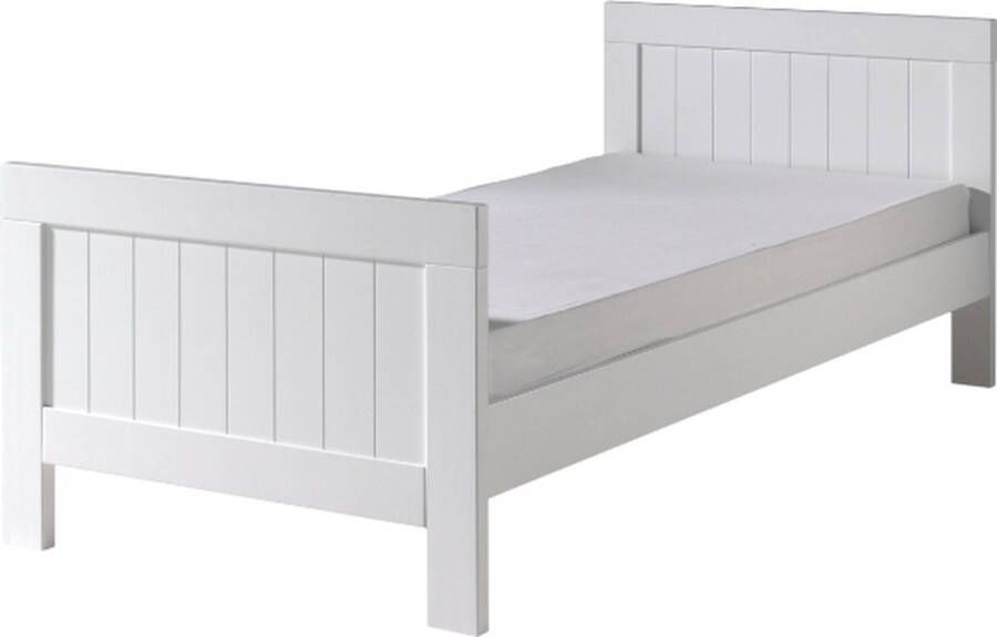 Vipack Kinderkamer Lewis met bed 90x200 cm bedlade een nachttafel en een 2 deurs kleerkast-wit