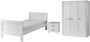 Vipack Kinderkamer Lewis met bed 90x200 cm (incl. lattenbodem) een nachttafel en een 3 deurs kleerkast-wit - Thumbnail 2