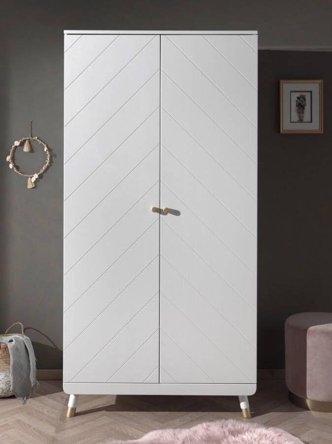 Vipack Draaideurkast Erik 2-deurs 100 x 205 x 55 cm wit - Foto 4