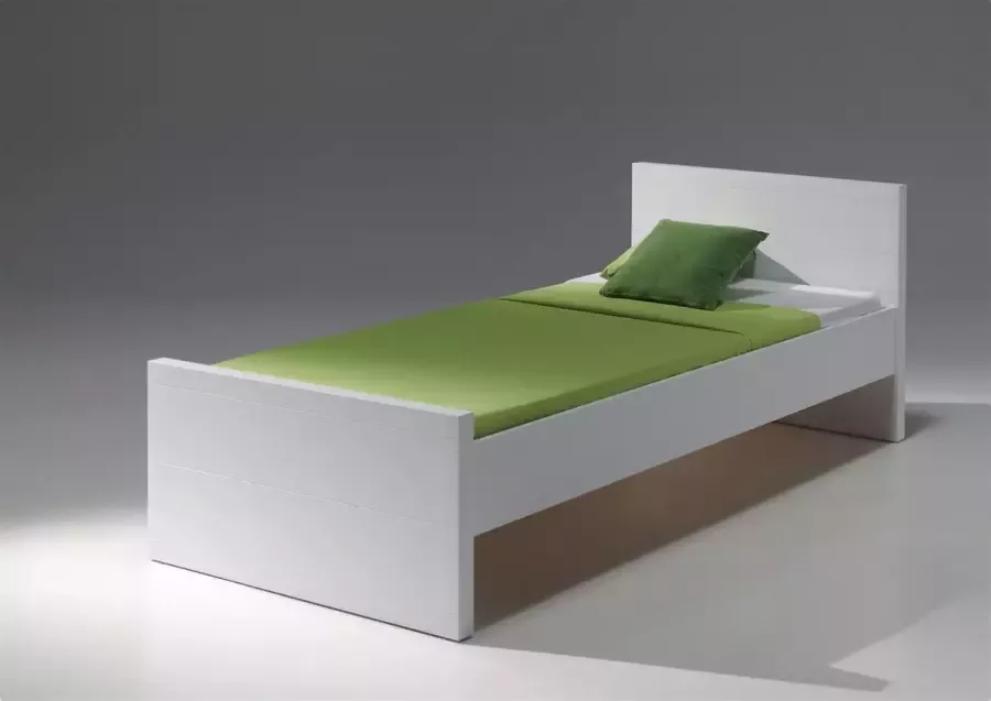 Vipack 1-persoonsledikant Ligoppervlak 90x200 cm inclusief lattenrol uitvoering wit gelakt