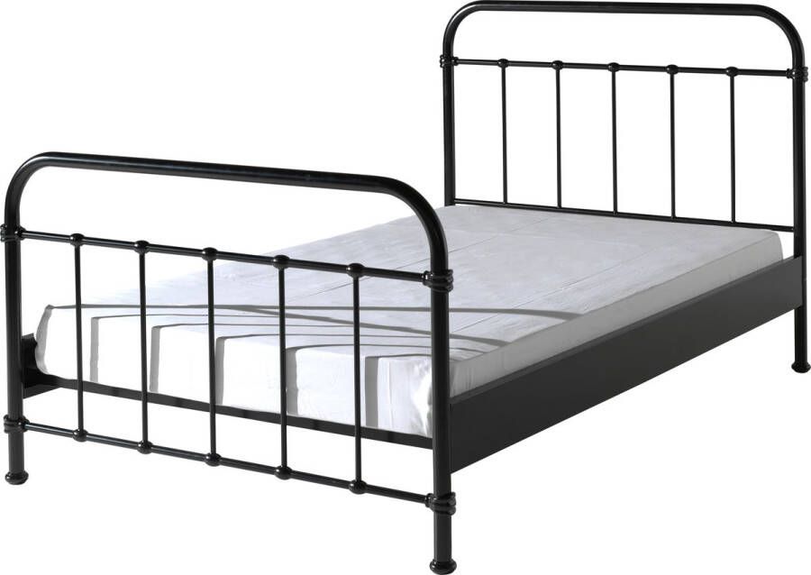 Vipack New York Kinderbed Metalen Bedframe met Lattenbodem 120x200 cm Zwart