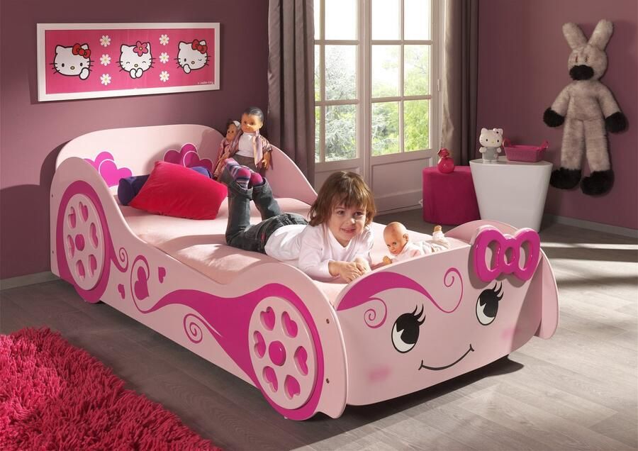 Vipack Kinderledikant LoveCar in speelse look een hoogtepunt in de kinderkamer
