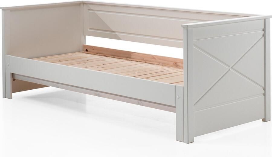 Vipack Bed Pino Hoogslaper LF 90x200 cm uittrekbar tot 180x200 cm uitvoering wit gelakt - Foto 3