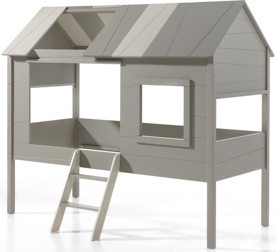 Vipack Bedhuisje Charlotte met lattenbodem 90x200 Grijs