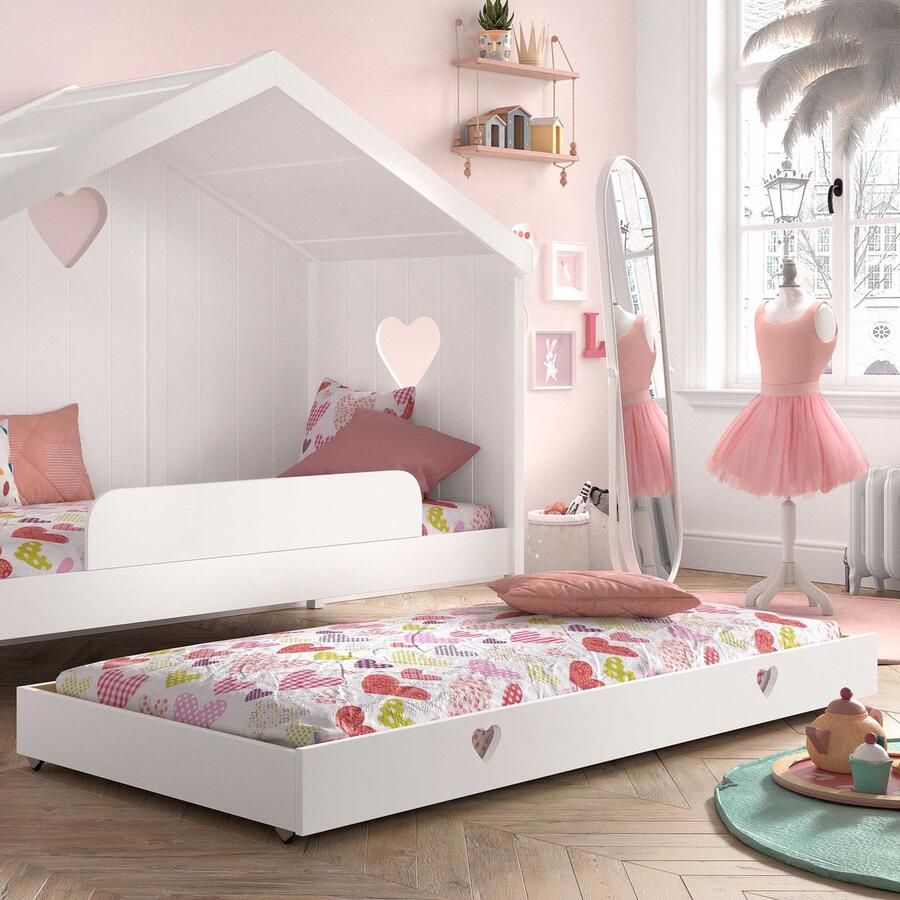 Vipack EMOB Bedlade Amori 90x190 cm wit Bedlades Wit Hout; MDF Bedlades Op voorraad