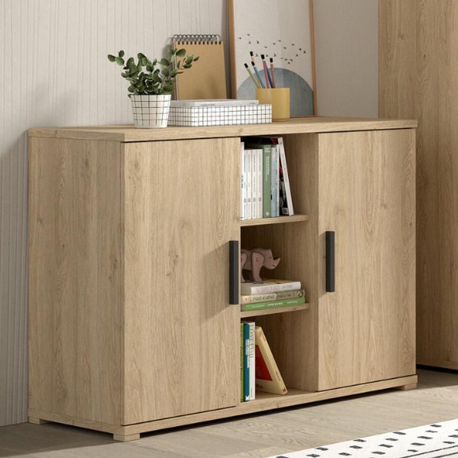 Vipack Commode Sammie 115x48x89cm met twee deuren eikdecor