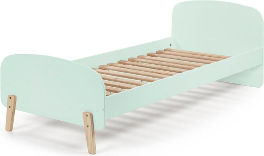Vipack Deze KIDDY combinatie in mintgroen bestaat uit een bed (90x200) met nachtkastje 2 hangplankjes (45 en 65 cm) uitvalbeveiliging en speelkoffer - Foto 2