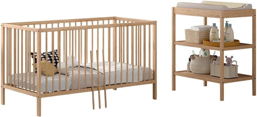 Vipack Babymeubelset Dino is het ideale startpakket voor uw kind van massief beukenhout (2-delig) - Foto 3