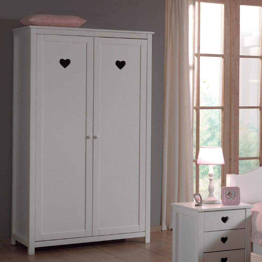 Vipack Draaideurkast Amori 2-deurs 110 x 190 x 57 cm wit - Foto 4