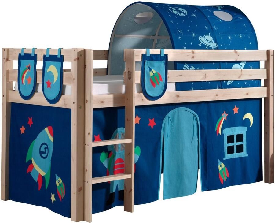 Vipack Hoogslaper Pino speelbed massief dennenhout stevig gebouwd 3 corpuskleuren om uit te kiezen - Foto 5