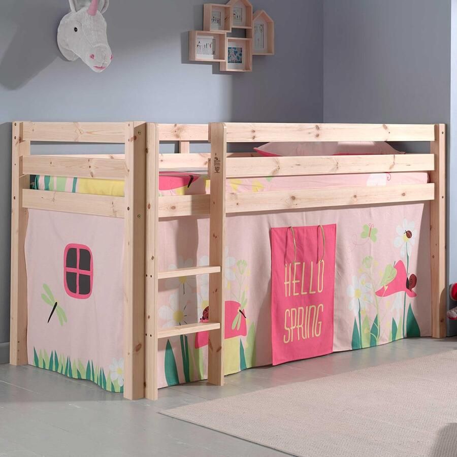 Vipack Hoogslaper Pino speelbed massief dennenhout stevig gebouwd 3 corpuskleuren om uit te kiezen - Foto 2