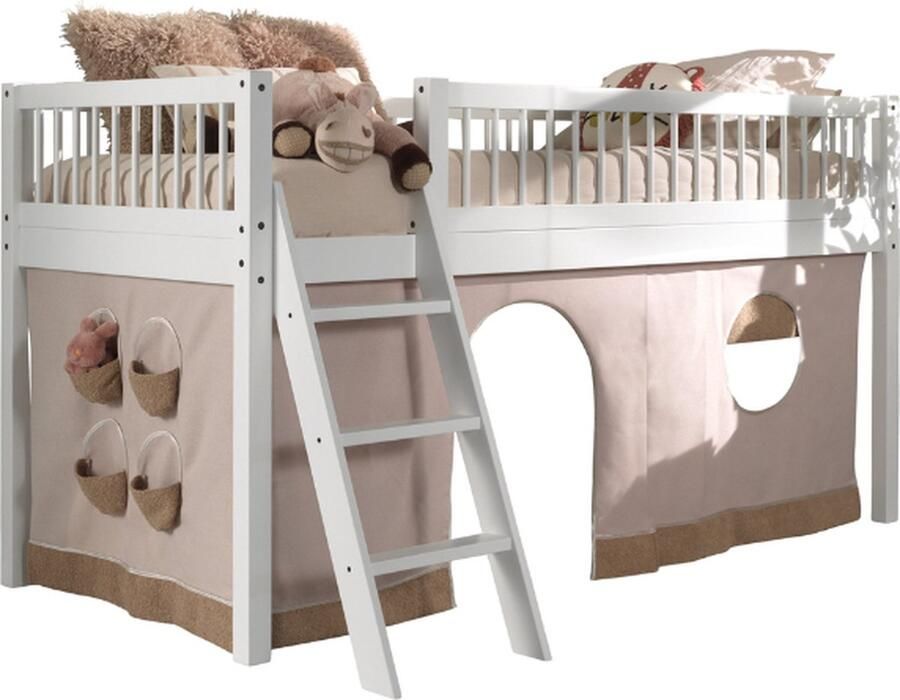 Vipack Halfhoogslaper Forrest met bedtent 90x200 Wit