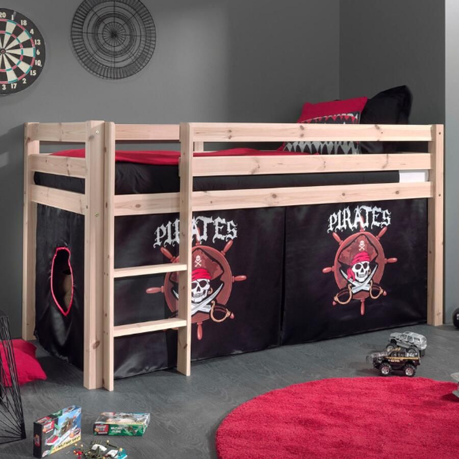 Vipack Hoogslaper Pino massief dennenhout gemaakt in Europa incl. lattenbodem en ladder