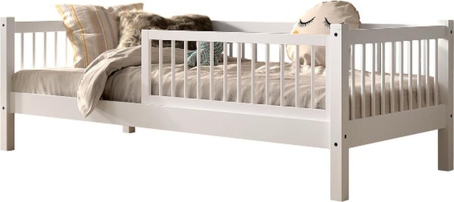 Vipack Kajuitbed Forrest met bedhekje 90x200 Wit