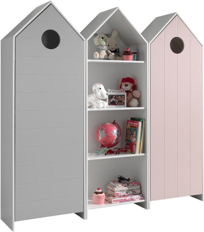 Vipack Kasten combi Casami (3 kleuren) 172.8 x 171.5 x 37 cm wit mint grijs - Foto 7