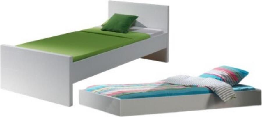 Vipack Kinderbed Lara 90x200 cm met bedlade wit