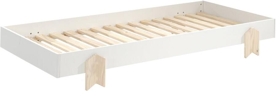 Vipack Kinderledikant Modulo Tienerbed 1-persoons stapelbed met poten in pijl-look - Foto 7