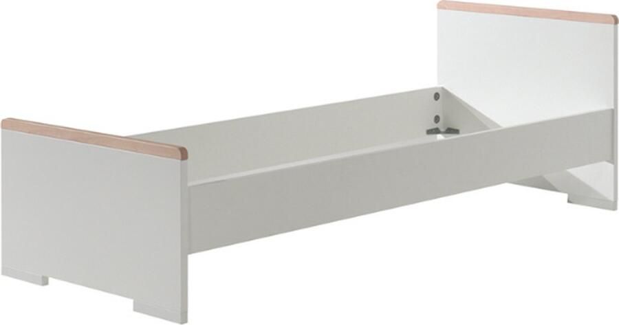 Vipack Deze LONDEN combinatie in het wit bestaat uit een bed (90x200) met nachtkastje en 3-deurs kledingkast