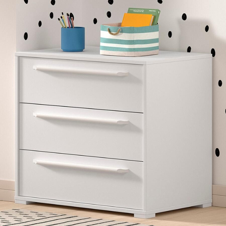 Vipack Ladekast Sammie 68x43x61cm 3 lades wit - Foto 2