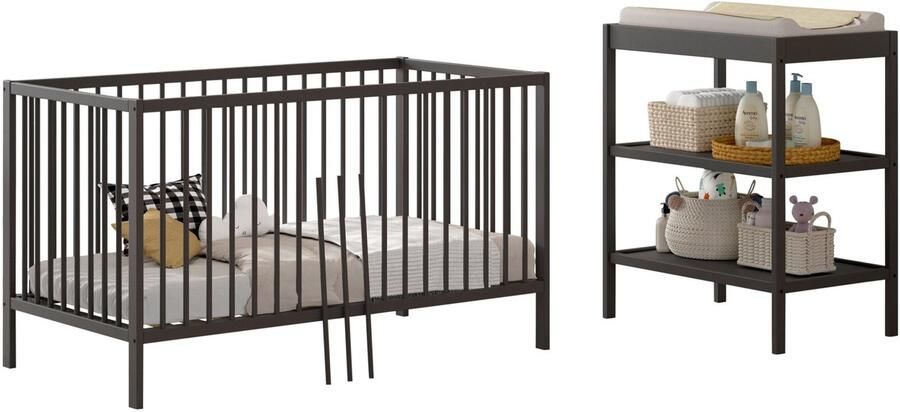 Vipack Babymeubelset Dino is het ideale startpakket voor uw kind van massief beukenhout (2-delig) - Foto 3