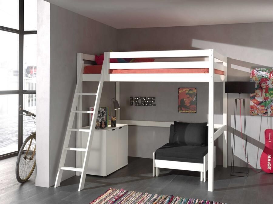 Vipack Hoogslaper met 140x200 cm ligoppervlak inclusief kast en slaapfauteuil - Foto 5